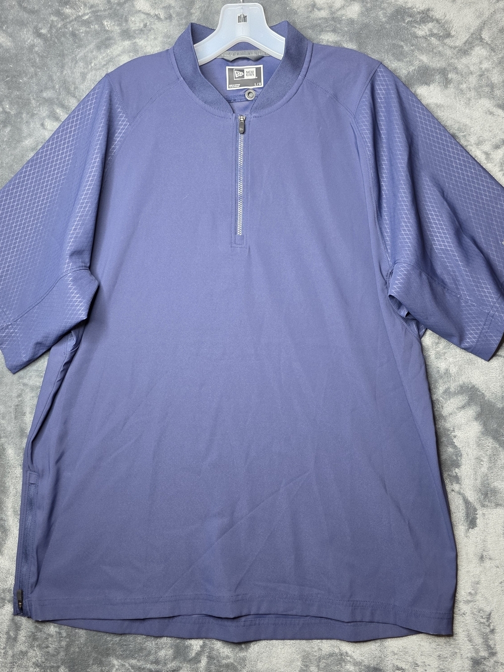 New Era Cage Men's Short Sleeve Navy Quarter-Zip. Sz L